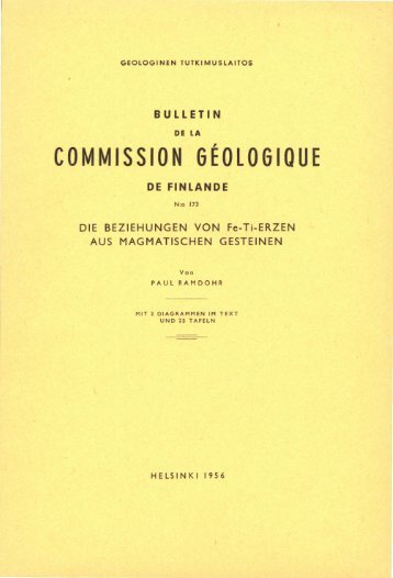 COMMISSION GEOlOGIOUE - Arkisto.gsf.fi