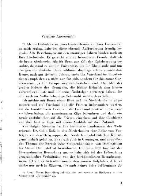 Kriegsvortrage \&}, Friesland und die Friesen in den Niederlanden