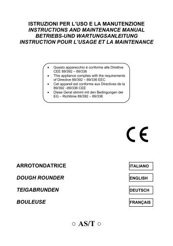 istruzioni per l'uso e la manutenzione instructions and maintenance ...