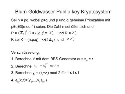 Erzeugung von Pseudozufallszahlen