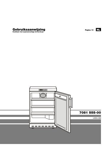 7081 555-00 Gebruiksaanwijzing - Liebherr