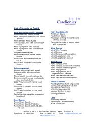 List of SAM's Sounds - Cardionics