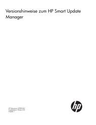 Versionshinweise zum HP Smart Update Manager - Business ...