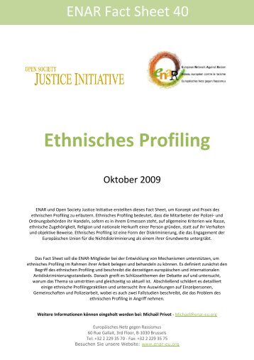 Ethnisches Profiling - Horus