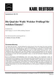 Die Qual der Wahl: Welcher Prüfkopf für welchen ... - Karl Deutsch