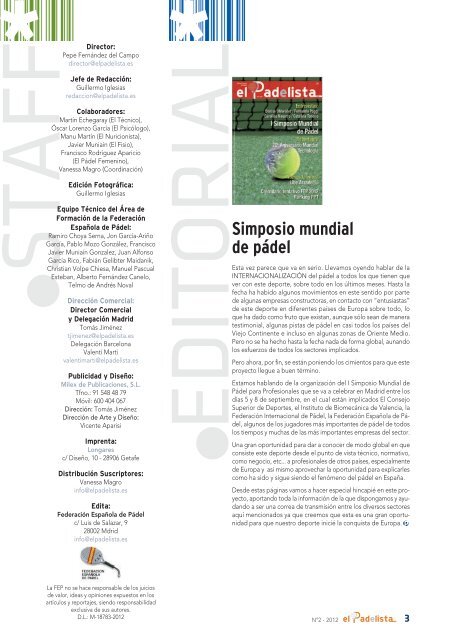 Revista de Pádel Oficial - Nº2