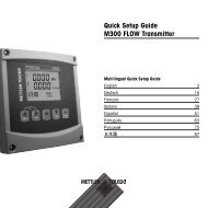 Quick Setup Guide M300 FLOW Multilingual - Mettler Toledo