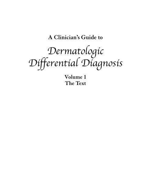 Dermatologic Differential Diagnosis.pdf. - Famona Site