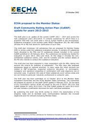 Draft Community Rolling Action Plan (CoRAP) - ECHA - Europa