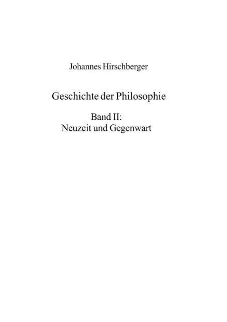 Geschichte Der Philosophie