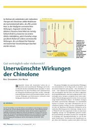 Unerwünschte Wirkungen der Chinolone