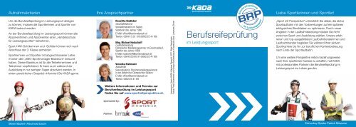 KADA-Berufsreifeprüfung im Sport - Österreichischer Radsport ...