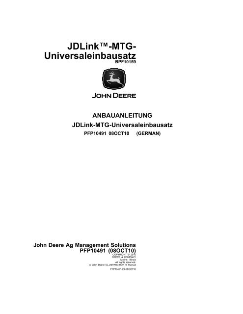 JDLink™ Universal MTG Install Kit - StellarSupport - John Deere