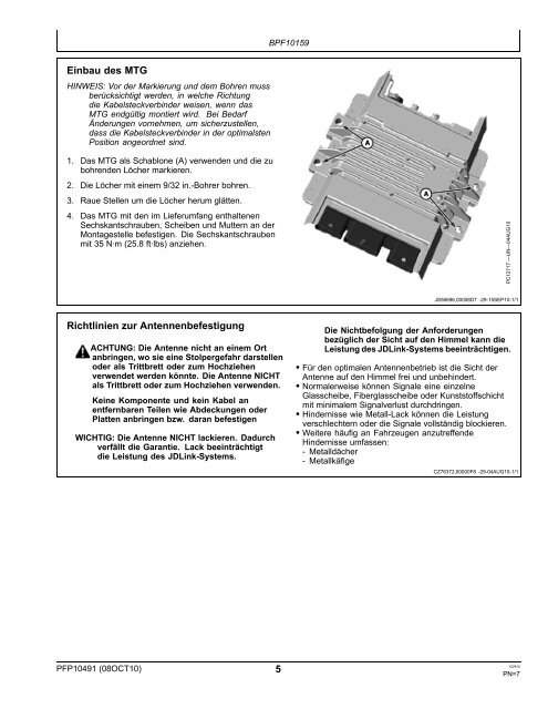 JDLink™ Universal MTG Install Kit - StellarSupport - John Deere