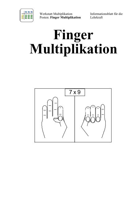 Finger Multiplikation - SwissEduc.ch