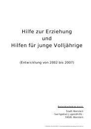 Hilfe zur Erziehung und Hilfen für junge Volljährige - Warstein