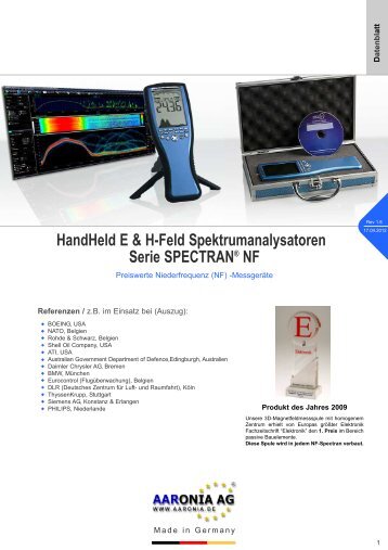 Spectran Niederfrequenz Serie - AAronia AG