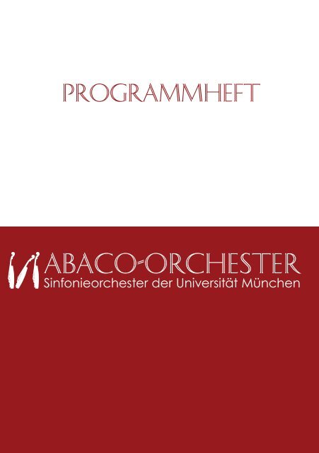Programmheft - Abaco Orchester