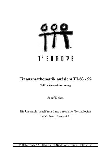 Finanzmathematik auf dem TI-83 / 92 - acdca