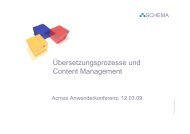 Übersetzungsprozesse und Content Management - Across