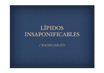 LÃPIDOS INSAPONIFICABLES