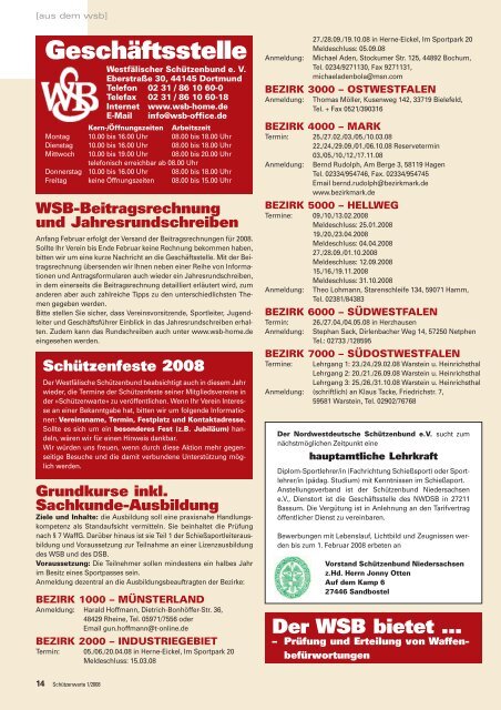 Aus- und Fortbildung 2008 Lehrgangsplan – mit Angeboten zur Aus