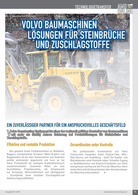 AMS-Online Ausgabe 01/2012 - Advanced Mining