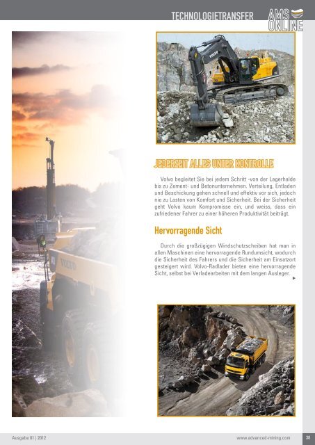 AMS-Online Ausgabe 01/2012 - Advanced Mining