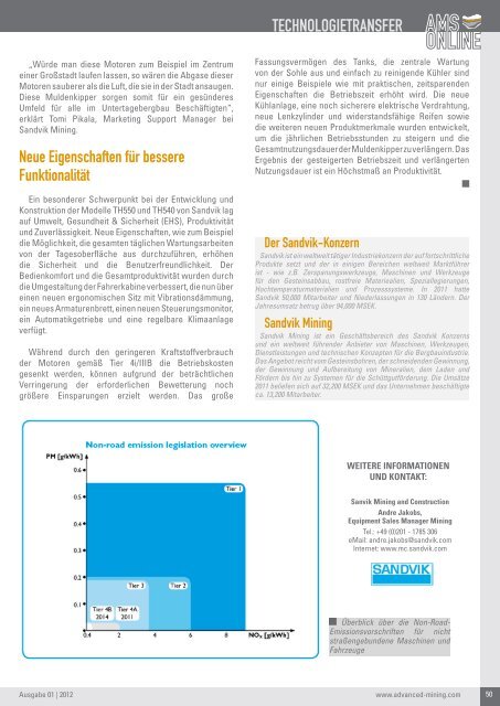 AMS-Online Ausgabe 01/2012 - Advanced Mining