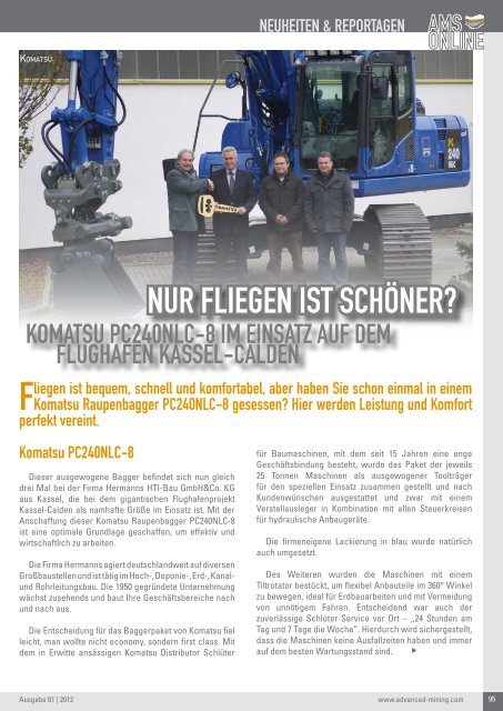 AMS-Online Ausgabe 01/2012 - Advanced Mining