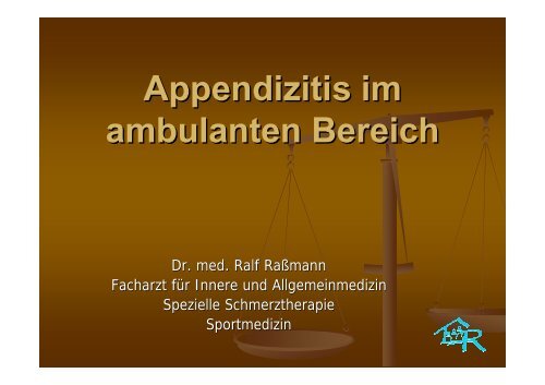 Appendizitis im ambulanten Bereich