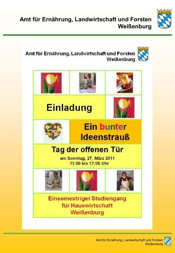 Tag der offenen Tür 2011 - Amt für Ernährung, Landwirtschaft und ...