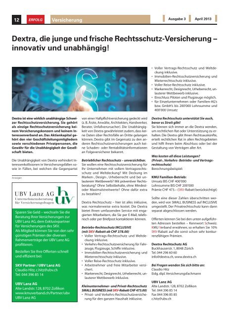 Erfolg_Ausgabe Nr. 3 - April 2013