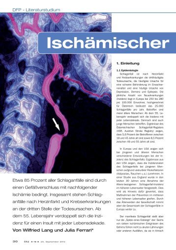 Ischämischer Schlaganfall