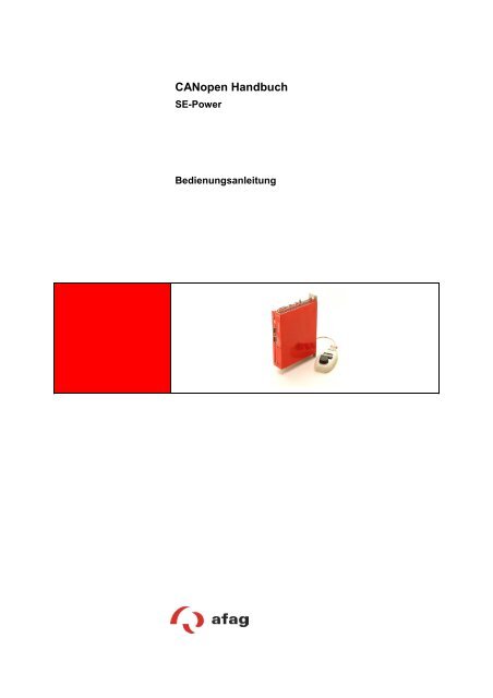 SE-Power Can Open Handbuch - Afag Handhabungs- und ...