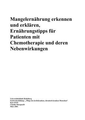 Mangelernährung erkennen und erklären, Ernährungstipps für ...