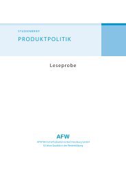 StudienBrieF ProduktPoLitik - AFW Wirtschaftsakademie Bad ...