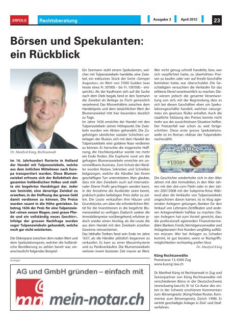 Erfolg_Ausgabe Nr. 3 - April 2012