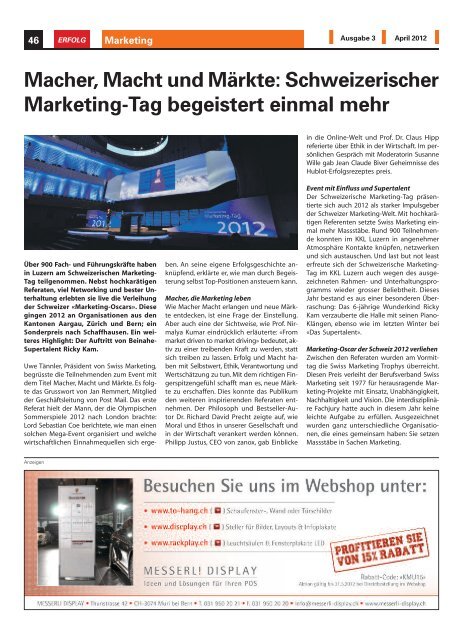 Erfolg_Ausgabe Nr. 3 - April 2012