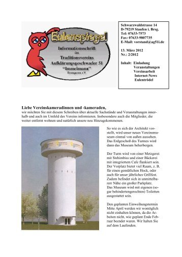 Eulenspiegel 02/2012 - Traditionsverein Aufklärungsgeschwader 51 ...