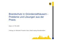 Brandschutz in Gründerzeithäusern - Probleme und Lösungen aus ...