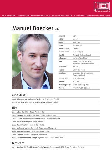 Manuel Boecker Vita