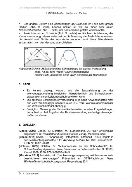 Schlüsselrollen beim Optimieren von ... - PLATIT