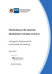 Marktchancen für deutsche alkoholische Getränke in Korea