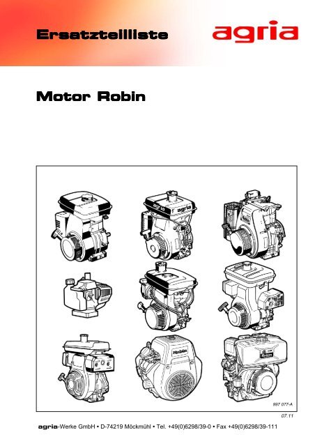 Motor Robin Ersatzteilliste - agria