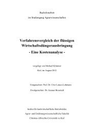 Verfahrensvergleich der flüssigen Wirtschaftsdüngerausbringung