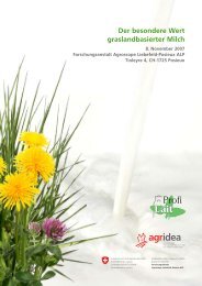 Der besondere Wert graslandbasierter Milch - AGRIDEA Lindau