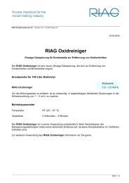 RIAG Oxidreiniger - AHC Oberflächentechnik