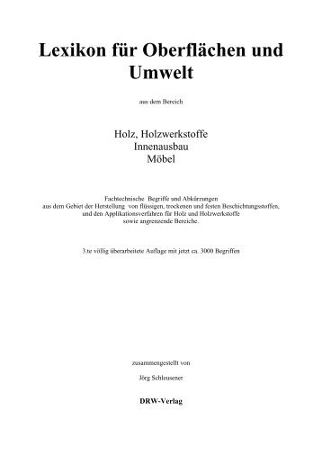 Lexikon für Oberflächen und Umwelt - Hochschule für Architektur ...