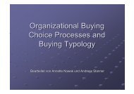 Organizational Buying Choice Processes and Buying Typology